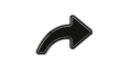 Black glossy share arrow icon