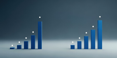 Futuristic horizontal financial illustration marketing abstract forex glowing chart technology trade business finance investment diagram banking information profit statistic analysis digital