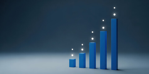 Futuristic horizontal financial illustration marketing abstract forex glowing chart technology trade business finance investment diagram banking information profit statistic analysis digital