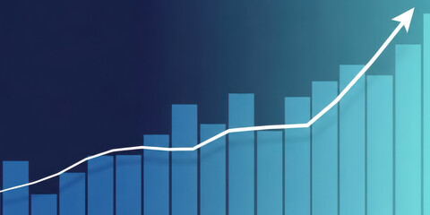 Futuristic horizontal financial illustration marketing abstract forex glowing chart technology trade business finance investment diagram banking information profit statistic analysis digital