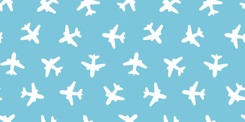 飛行機のシームレスな背景画像。（Seamless background image of airplanes.）  © ochikosan