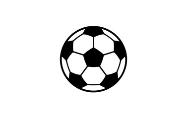 Naklejka premium Classic black and white soccer ball icon on white background