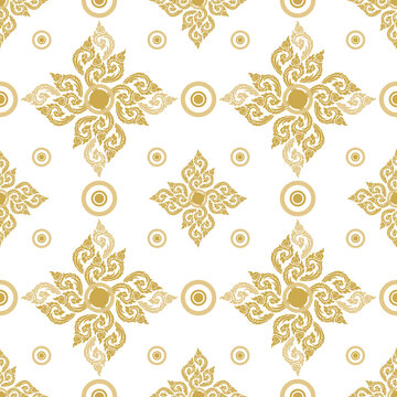 Asian art seamless floral pattern