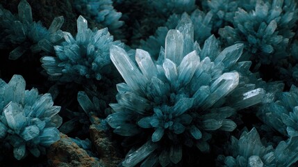Beautiful clusters of blue crystals showcasing stunning natural formations.