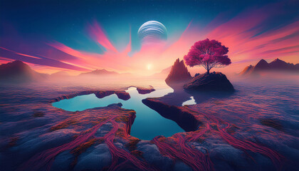 Surreal Landscapes Defy Logic And Gravity Transporting Viewers To Imaginary Worlds Of Wonder Abstract Backgrounds Illustration Minimalism