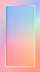 Pastel Gradient Background with Holographic Frame for Modern Design