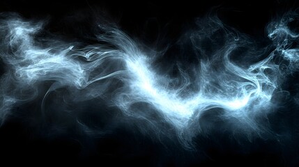 Obraz premium Brilliant ethereal energy flows across a dark, deep background