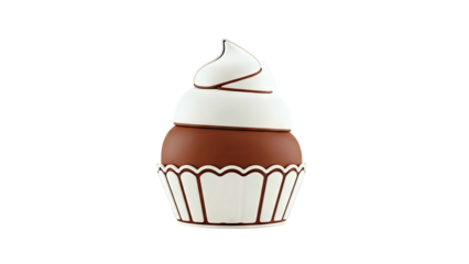 Chocolate and Vanilla Swirl Cupcake Container