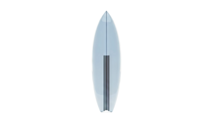 Light Blue Surfboard with Black Stripes