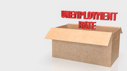 Rising Unemployment Rate Concept with Job Loss and Economic Crisis Symbol 3d render.