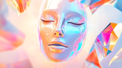 Glass Fragment-like Light Surrounding Floating Mask