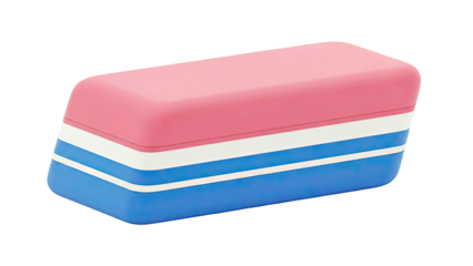 Pink, White, and Blue Eraser