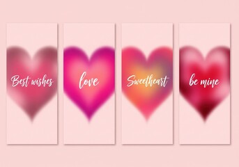 Valentine's day heartfelt quotes on pink background