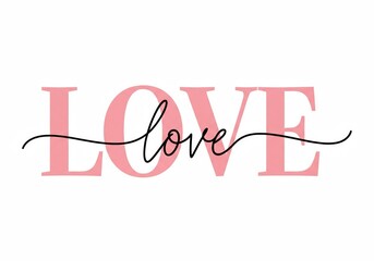 A stylized typographic representation of the word love