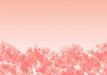 Soft peach gradient background with floral pattern