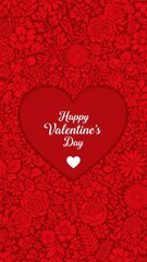 Nested pink hearts on light pink background