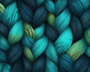 Abstract Colorful Intertwined Braided Pattern Design