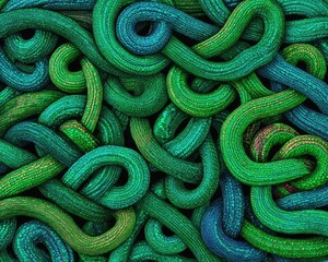 Abstract Geometric Pattern With Twisted Spirals