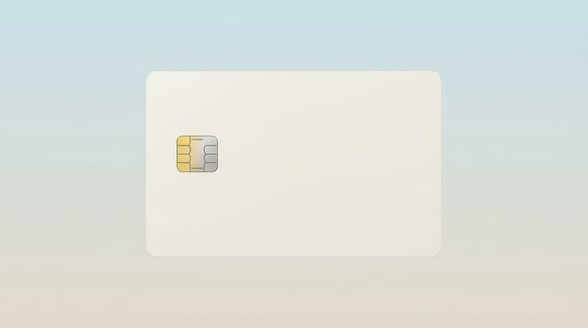 A pristine credit card featuring an embedded smart chip is ready for contactless transactions. Capturing the essence of modern payment systems and digital finance. - Powered by Adobe