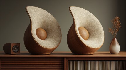 Two stylish armchairs, exuding elegance with their unique design and placement in a living room