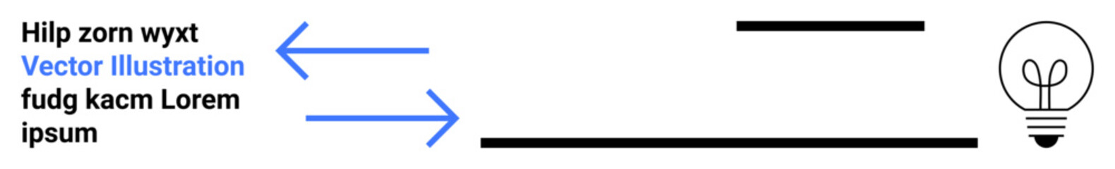Innovation, creativity, brainstorming, design thinking, idea generation, project management. Blue arrows leading to a light bulb icon. Innovation and creativity concept © robu_s
