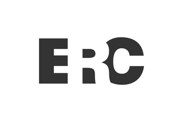 ERC logo design. Initial letter E R C bold font style for tech startups, consulting, corporate branding. Creative company name, headlines typography identity, trendy logotype.
