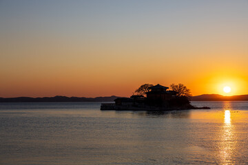 Fototapeta premium sunset over the sea