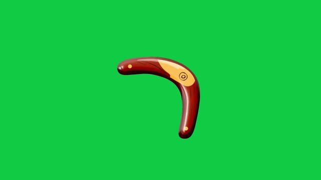 2D Animated Boomerang Icon for Australian Cultural Content