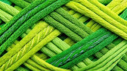 Intricate Woven Green Fabric Pattern