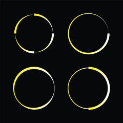 Set of round frames, Yellow line circular