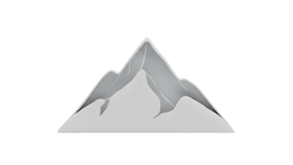 Minimalist Grey Mountain Illustration