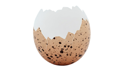 Cracked Eggshell with Speckled Exterior