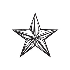 Obraz premium A cartoon vector illustration of a star in a cute and simple style.