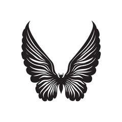 Vector illustration of a beautiful butterfly with wide spread wings, featuring artistic patterns and colors.