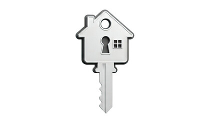 House-shaped key with keyhole and window