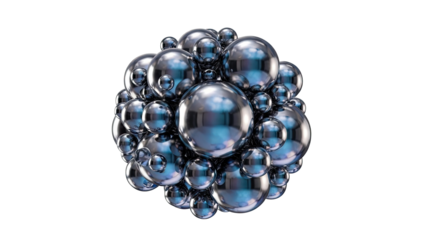 Cluster of Reflective Metallic Spheres