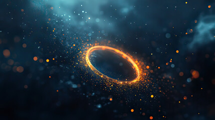 Futuristic Branding Concept Showing a Product Floating in Space on transparent background