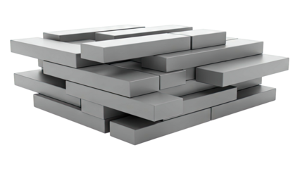 Stack of Gray Rectangular Blocks