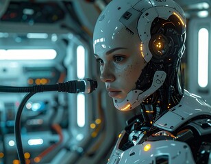 充電をするアンドロイド