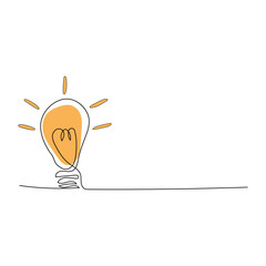 Hand-drawn outline of a separate light bulb symbol on a white background.