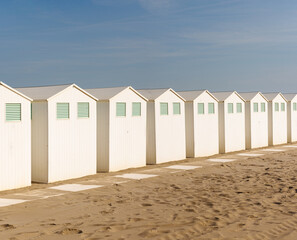 White beach Huts, Venice Lido