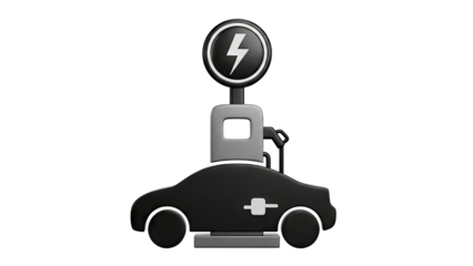 Electric Car Charging Station Icon