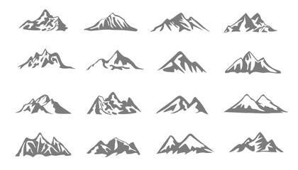 Mountain and hill symbol icon illustration 