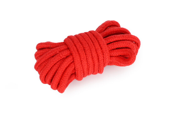 red rope isolated on white
