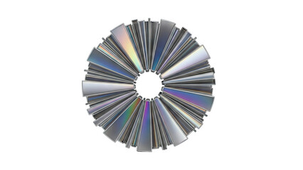 Iridescent Metallic Radial Design