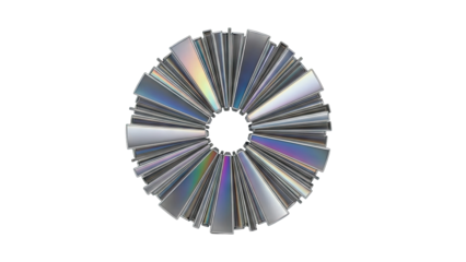 Iridescent Metallic Radial Design
