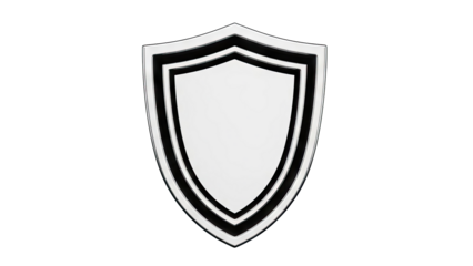 Chrome and Black Shield Emblem