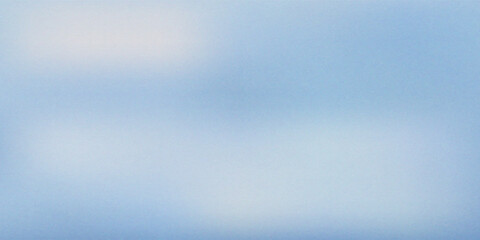 A soft, grainy gradient transitions from a bright white at the top to a light blue at the bottom, creating a serene and airy background.