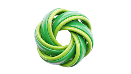Intertwined Green Torus Shape