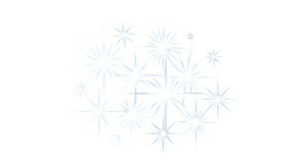 Cluster of stars with a white background. isolated illustration on transparent background